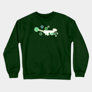 Peppermint Narwhal with Shamrocks Crewneck Sweatshirt